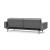 Dublexo Deluxe Fabric Sofa Bed w/Arms & Dark Wood Styletto Legs