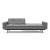 Dublexo Deluxe Fabric Sofa Bed w/Arms & Dark Wood Styletto Legs