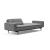Dublexo Deluxe Fabric Sofa Bed w/Arms & Dark Wood Styletto Legs