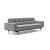 Dublexo Deluxe Fabric Sofa Bed w/Arms & Dark Wood Styletto Legs