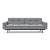 Dublexo Deluxe Fabric Sofa Bed w/Arms & Dark Wood Styletto Legs