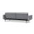 Dublexo Deluxe Fabric Sofa Bed w/Arms & Dark Wood Styletto Legs