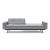 Dublexo Deluxe Fabric Sofa Bed w/Arms & Dark Wood Styletto Legs