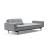 Dublexo Deluxe Fabric Sofa Bed w/Arms & Dark Wood Styletto Legs