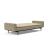 Dublexo Deluxe Fabric Sofa Bed w/Arms & Dark Wood Styletto Legs
