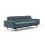 Dublexo Deluxe Fabric Sofa Bed w/Arms & Dark Wood Styletto Legs
