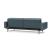 Dublexo Deluxe Fabric Sofa Bed w/Arms & Dark Wood Styletto Legs