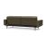 Dublexo Deluxe Fabric Sofa Bed w/Arms & Dark Wood Styletto Legs