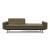 Dublexo Deluxe Fabric Sofa Bed w/Arms & Dark Wood Styletto Legs