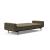 Dublexo Deluxe Fabric Sofa Bed w/Arms & Dark Wood Styletto Legs
