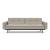 Dublexo Deluxe Fabric Sofa Bed w/Arms & Dark Wood Styletto Legs