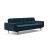 Dublexo Deluxe Fabric Sofa Bed w/Arms & Dark Wood Styletto Legs