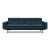 Dublexo Deluxe Fabric Sofa Bed w/Arms & Dark Wood Styletto Legs