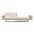 Dublexo Deluxe Fabric Sofa Bed w/Arms & Dark Wood Styletto Legs