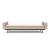 Dublexo Deluxe Fabric Sofa Bed w/Arms & Dark Wood Styletto Legs