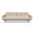 Dublexo Deluxe Fabric Sofa Bed w/Arms & Dark Wood Styletto Legs
