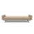 Dublexo Deluxe Fabric Sofa Bed w/Arms & Dark Wood Styletto Legs