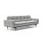 Dublexo Deluxe Fabric Sofa Bed w/Arms & Dark Wood Styletto Legs