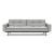 Dublexo Deluxe Fabric Sofa Bed w/Arms & Dark Wood Styletto Legs