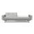 Dublexo Deluxe Fabric Sofa Bed w/Arms & Dark Wood Styletto Legs