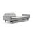 Dublexo Deluxe Fabric Sofa Bed w/Arms & Dark Wood Styletto Legs