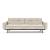 Dublexo Deluxe Fabric Sofa Bed w/Arms & Dark Wood Styletto Legs
