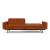 Dublexo Deluxe Fabric Sofa Bed w/Arms & Dark Wood Styletto Legs