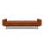 Dublexo Deluxe Fabric Sofa Bed w/Arms & Dark Wood Styletto Legs