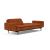 Dublexo Deluxe Fabric Sofa Bed w/Arms & Dark Wood Styletto Legs