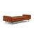 Dublexo Deluxe Fabric Sofa Bed w/Arms & Dark Wood Styletto Legs