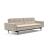 Dublexo Deluxe Fabric Sofa Bed w/Arms & Dark Wood Styletto Legs