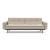 Dublexo Deluxe Fabric Sofa Bed w/Arms & Dark Wood Styletto Legs