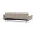 Dublexo Deluxe Fabric Sofa Bed w/Arms & Dark Wood Styletto Legs