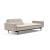 Dublexo Deluxe Fabric Sofa Bed w/Arms & Dark Wood Styletto Legs
