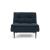Dublexo Deluxe Fabric Chair w/Dark Wood Styletto Legs