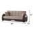 Dubai Fabric/Vinyl Storage Sleeper Sofabed