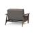Dublexo Frej Fabric Chair w/Smoked Oak Arms & Legs
