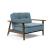 Dublexo Frej Fabric Chair w/Smoked Oak Arms & Legs
