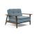 Dublexo Frej Fabric Chair w/Smoked Oak Arms & Legs