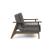 Dublexo Frej Fabric Chair w/Smoked Oak Arms & Legs