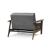 Dublexo Frej Fabric Chair w/Smoked Oak Arms & Legs