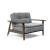 Dublexo Frej Fabric Chair w/Smoked Oak Arms & Legs