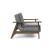 Dublexo Frej Fabric Chair w/Smoked Oak Arms & Legs