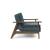 Dublexo Frej Fabric Chair w/Smoked Oak Arms & Legs