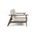 Dublexo Frej Fabric Chair w/Smoked Oak Arms & Legs