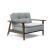Dublexo Frej Fabric Chair w/Smoked Oak Arms & Legs