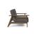 Dublexo Frej Fabric Chair w/Smoked Oak Arms & Legs