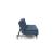 Dublexo Deluxe Fabric Sofa Bed w/Dark Wood Styletto Legs