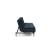 Dublexo Deluxe Fabric Sofa Bed w/Dark Wood Styletto Legs