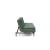 Dublexo Deluxe Fabric Sofa Bed w/Dark Wood Styletto Legs